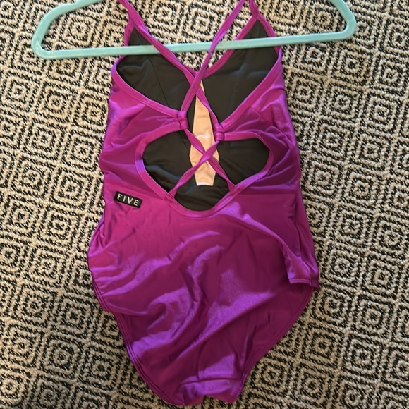 FIVE DANCEWEAR/FIVE THE LABEL magenta leotard - Picture 2 of 3